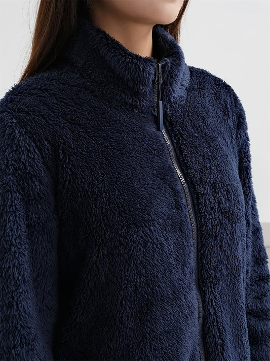 Zipper cardigan and long trouser for girls (Navy Blue)