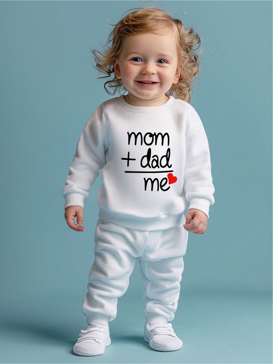 Mom + Dad tracksuit for girls (white)