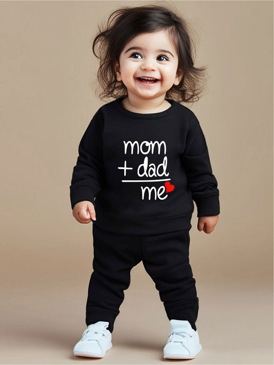 Mom + Dad tracksuit for girls (Black)