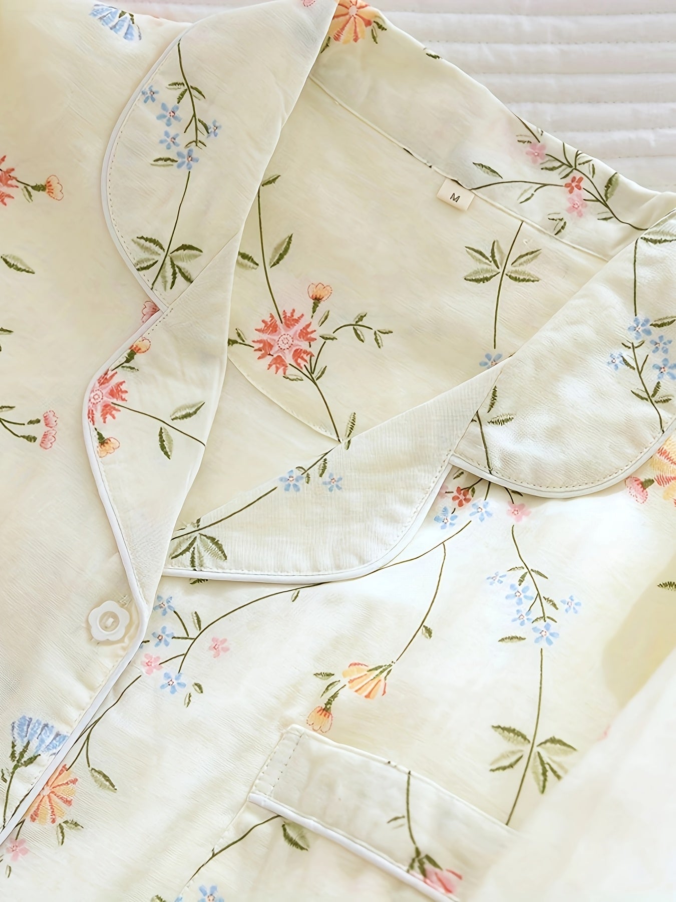 Double layer Gauze Pajamas set Full sleeves