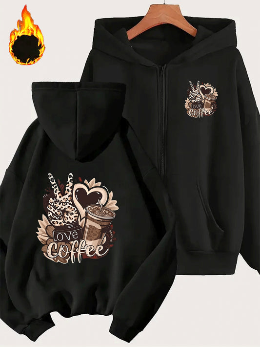 Coffee lovers hoodies  (Black)