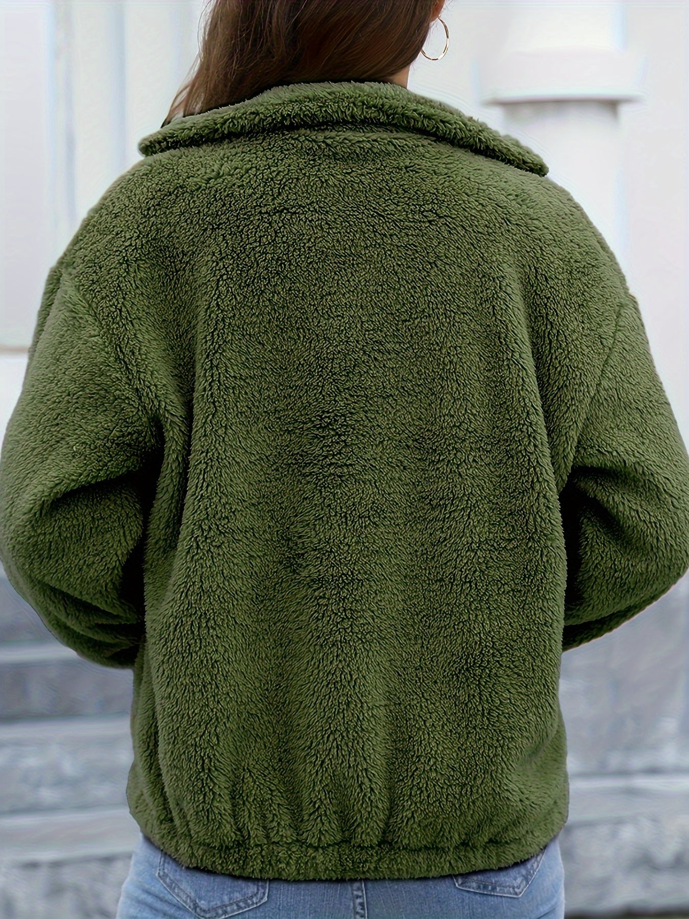 Miami ladies Winter coat- Soft Sherpa (Green)