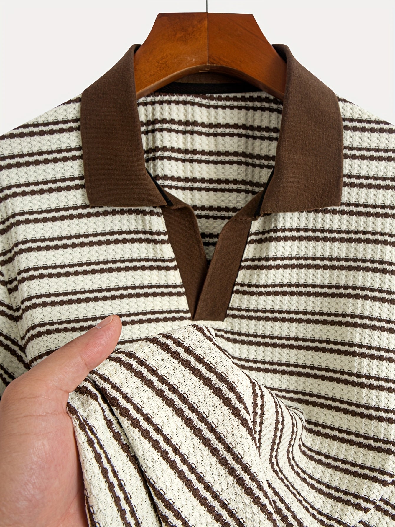 Italian strip polo (coffee)