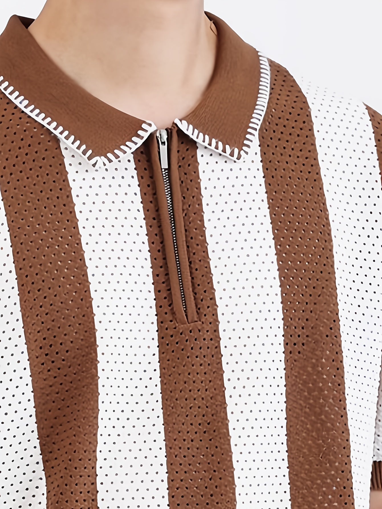 Italian knitted polo (Brown)