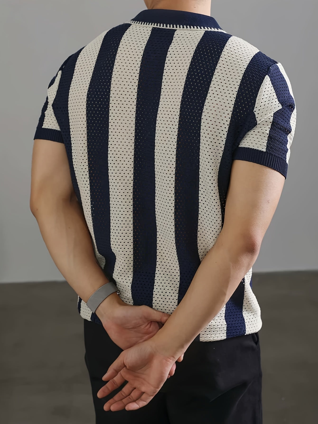 Italian knitted polo (Royal Blue)