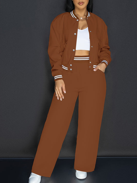 Jumpsuit with pockets for women (Brown)