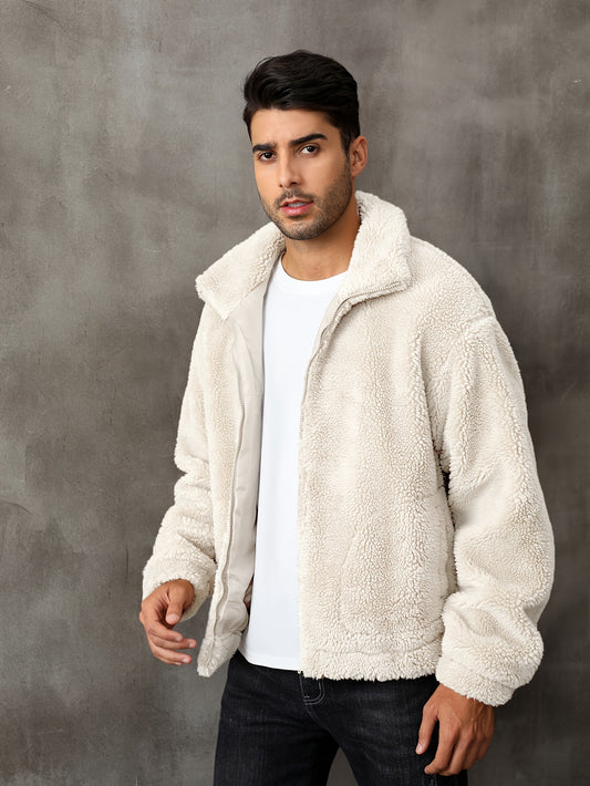 NYC zip up coat (White)