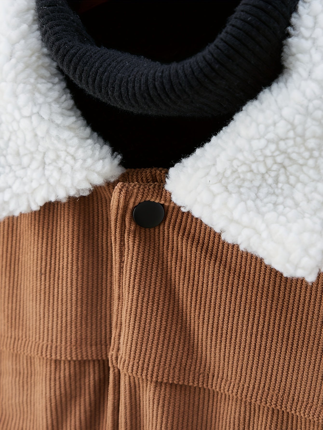 Corduroy Jacket with Furr Inner- Earthy Brown