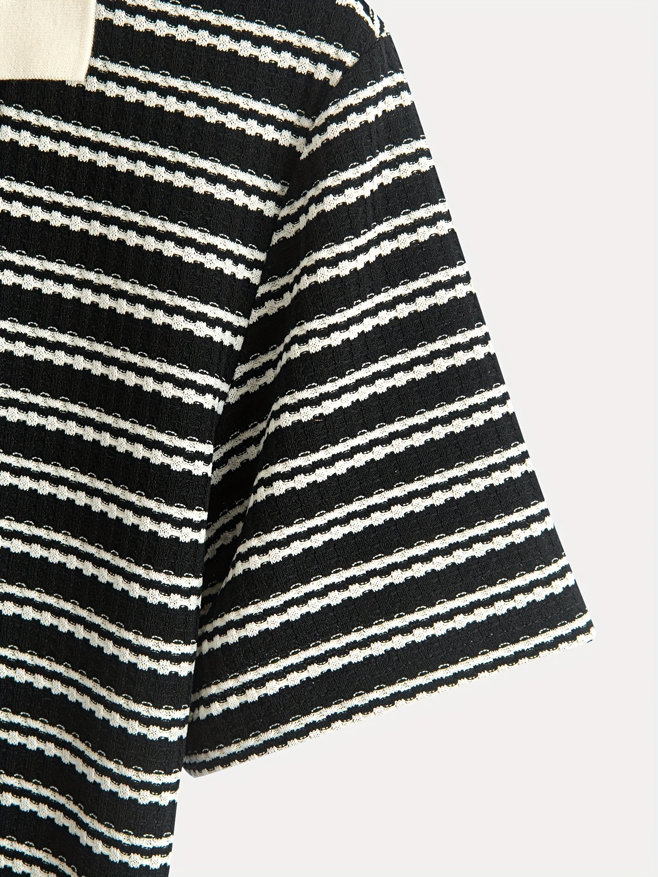 Italian strip polo (Black)