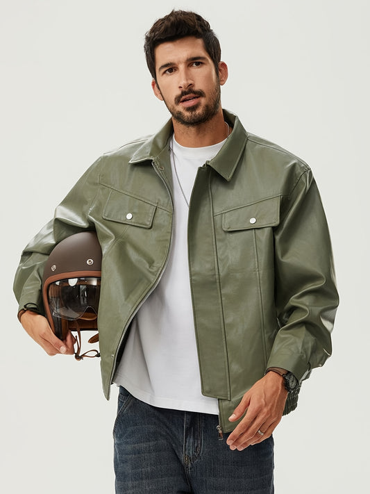 American motorcycle style outerwear (Grey)