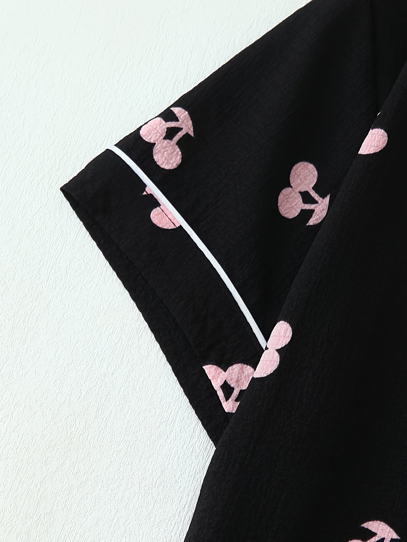 Blush Cherry Pajama Set Half Sleeve