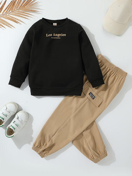Loss Angels tracksuit (Black-Brown)