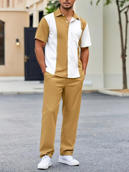 Lapel tracksuit (Brown)