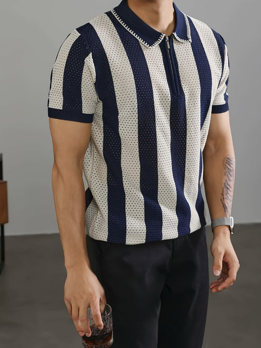 Italian knitted polo (Royal Blue)