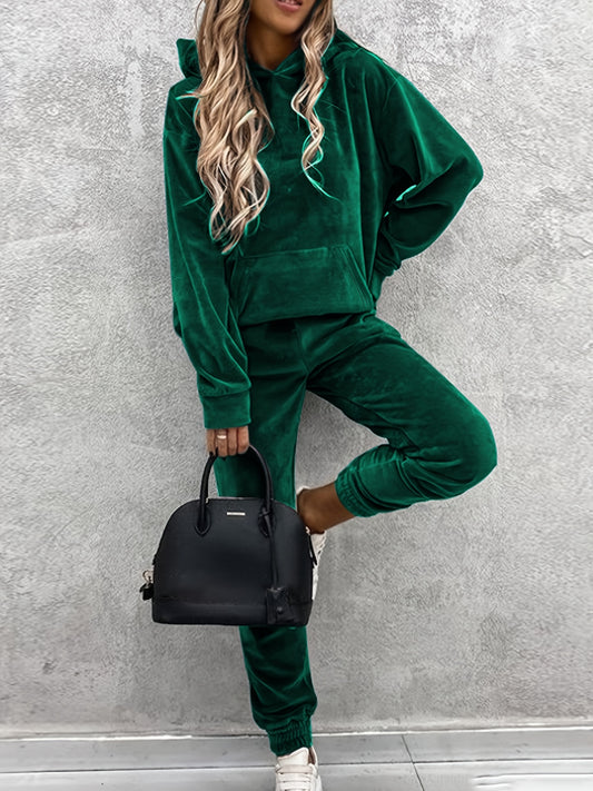 Kangaroo Pocket Hooded set (Green)