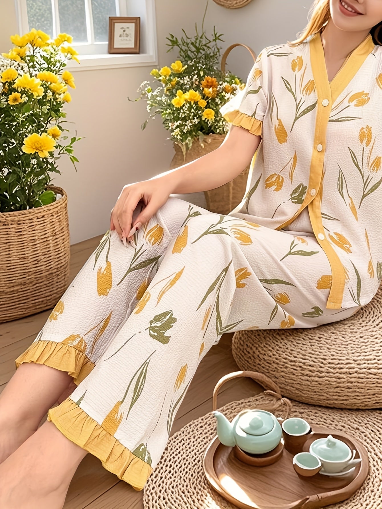 Bubbles wrinkles pajamas set (Four seasons)