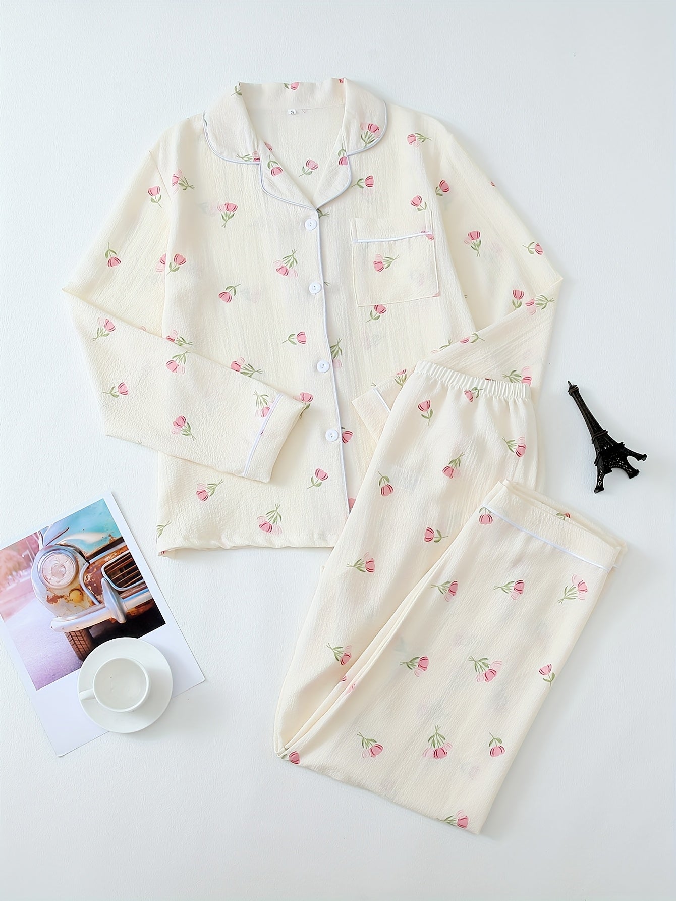 Mini flowers Full sleeve pajamas set (Four seasons)