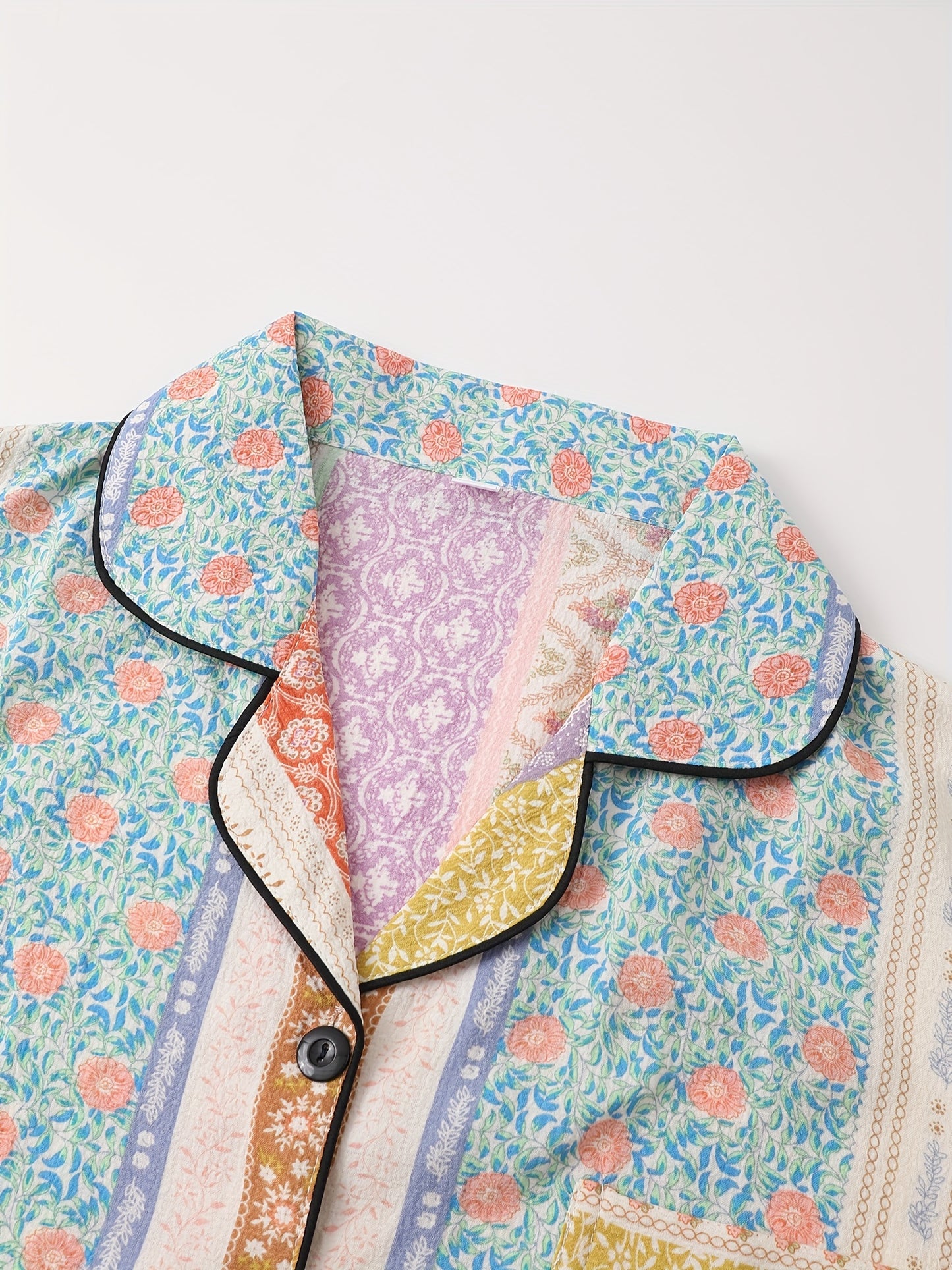 Multicolored Boho style pajamas set (Four seasons)