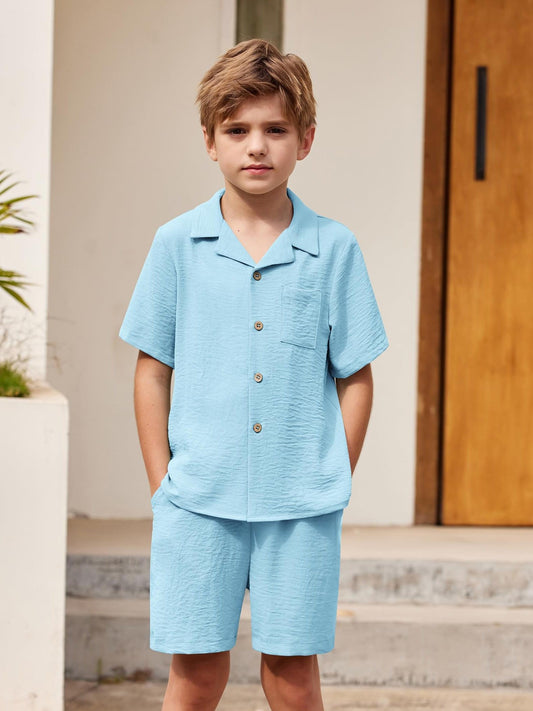 Wrinkles style tracksuit for kids and boys (Light Blue)