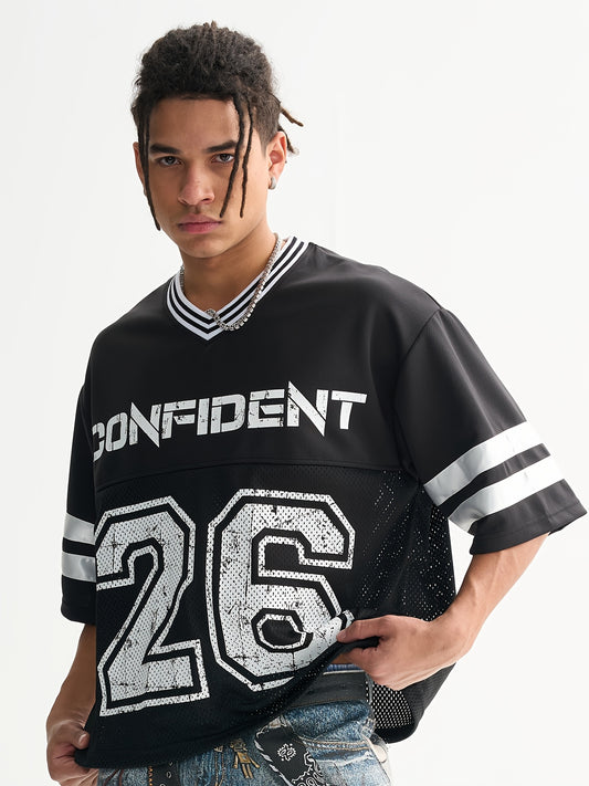 Confident printed tshirt (Black)