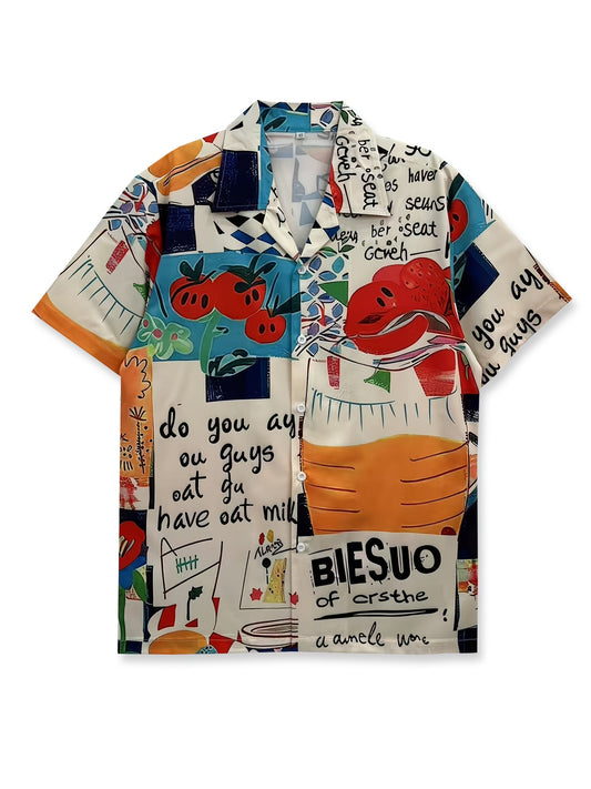 French text printed Shirt