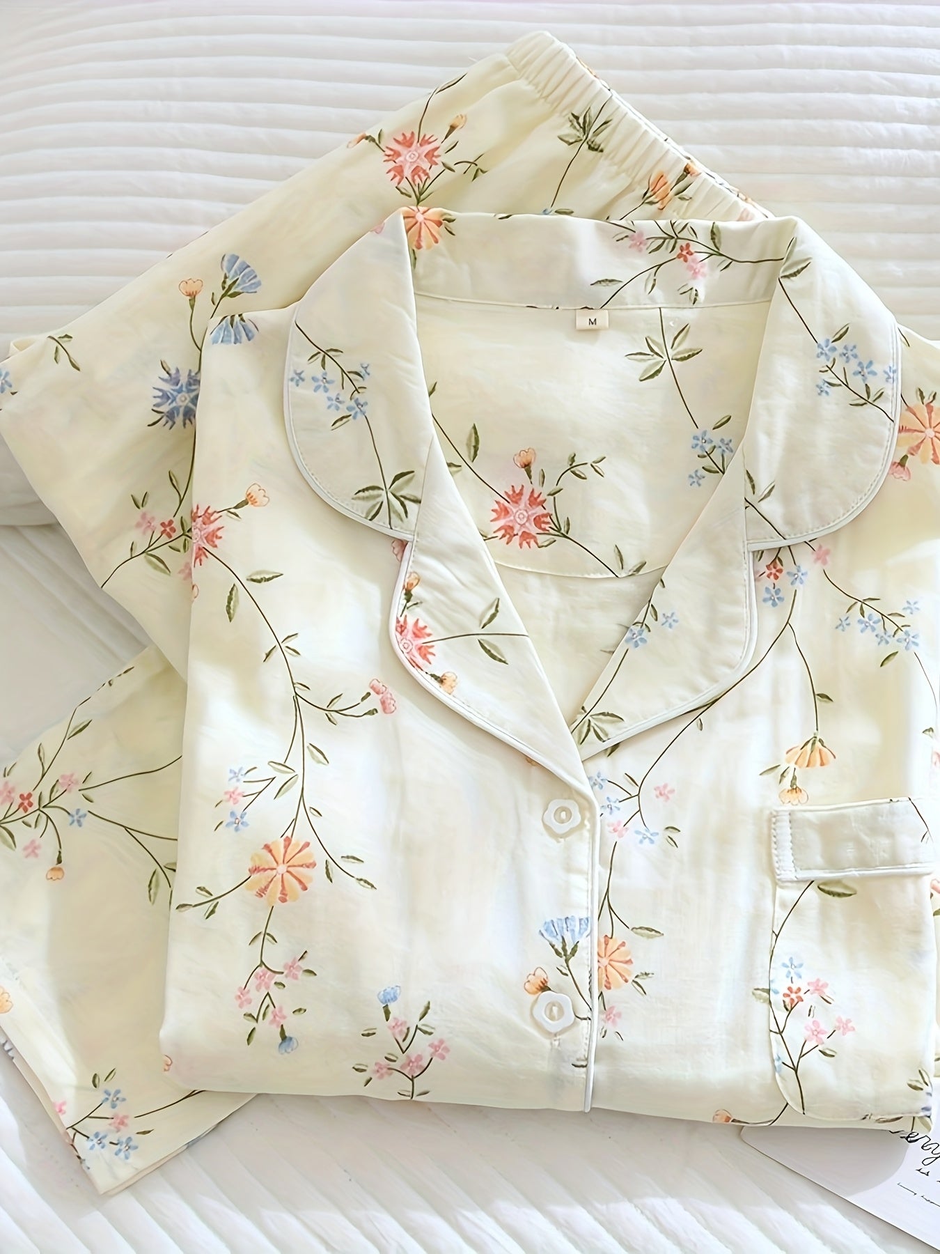 Double layer Gauze Pajamas set Full sleeves