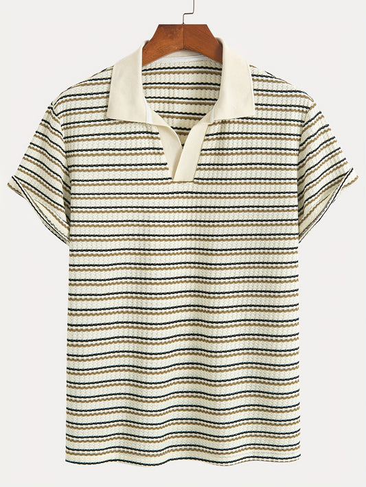 Italian strip polo (Apricot)