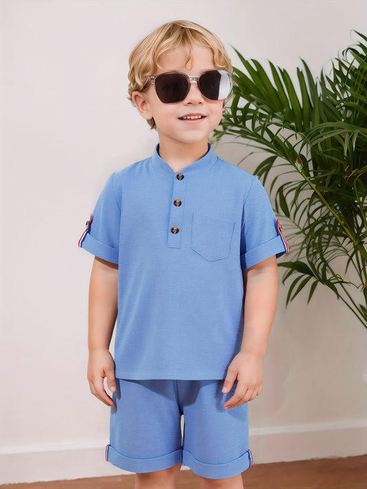 Uzbak Two piece set for kids & boys (blue)
