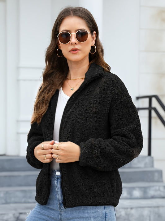 Miami ladies Winter coat- Soft Sherpa (Black)