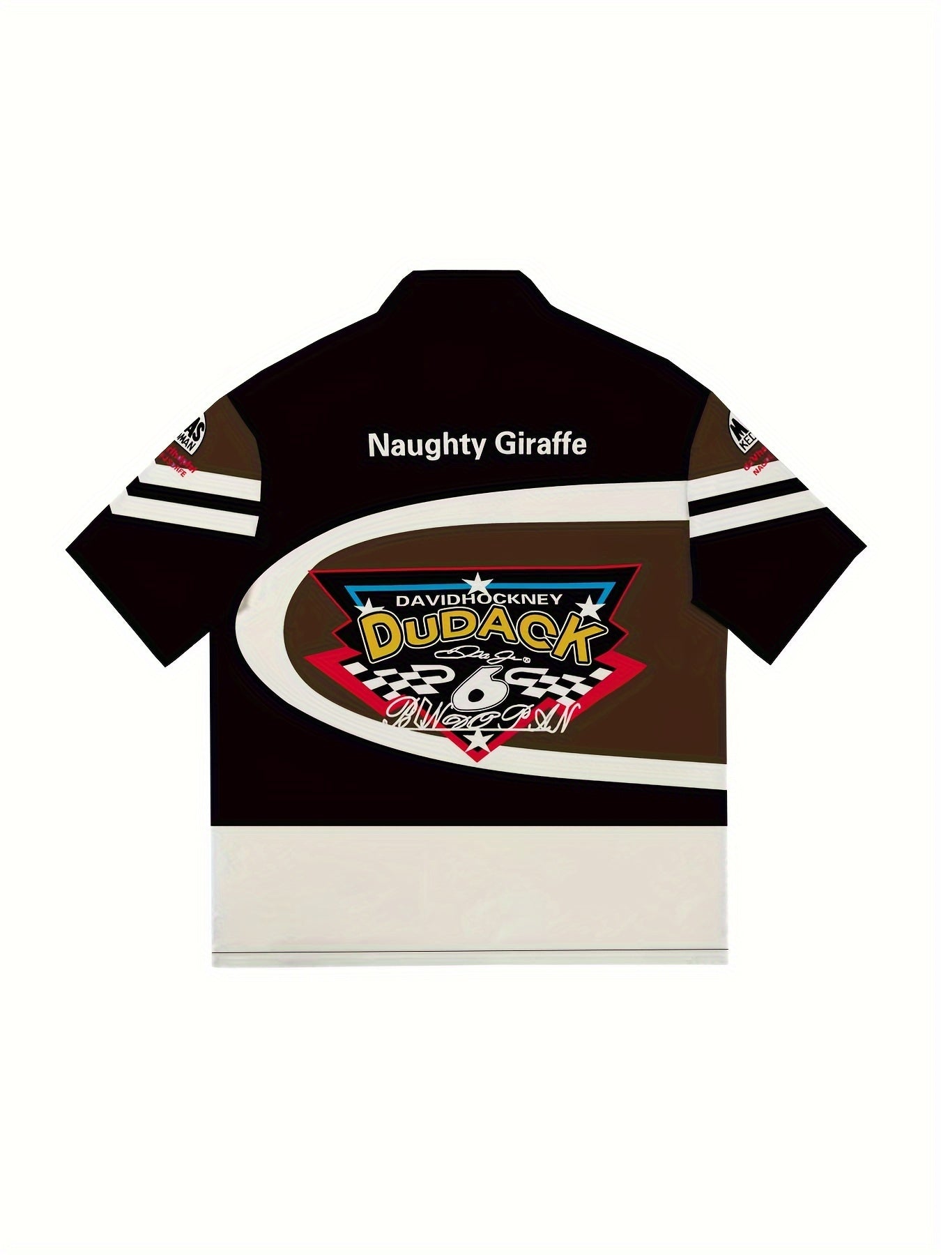 Naughty giraffe printed shirt (Brown)