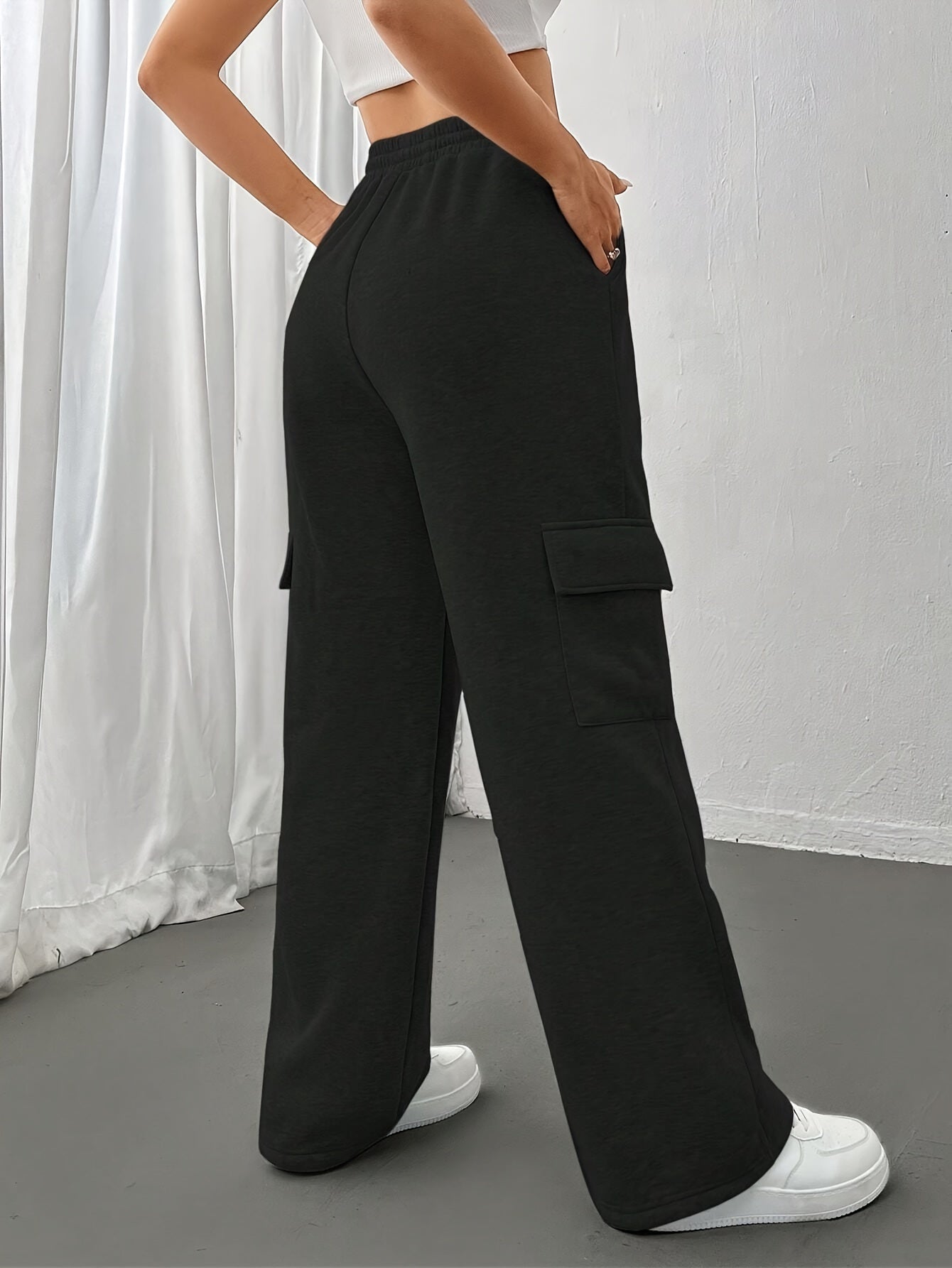 Baggy trouser pants for women (Black)