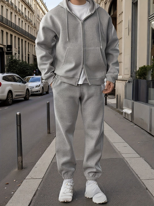 Cross border winter tracksuit for Men (Grey)