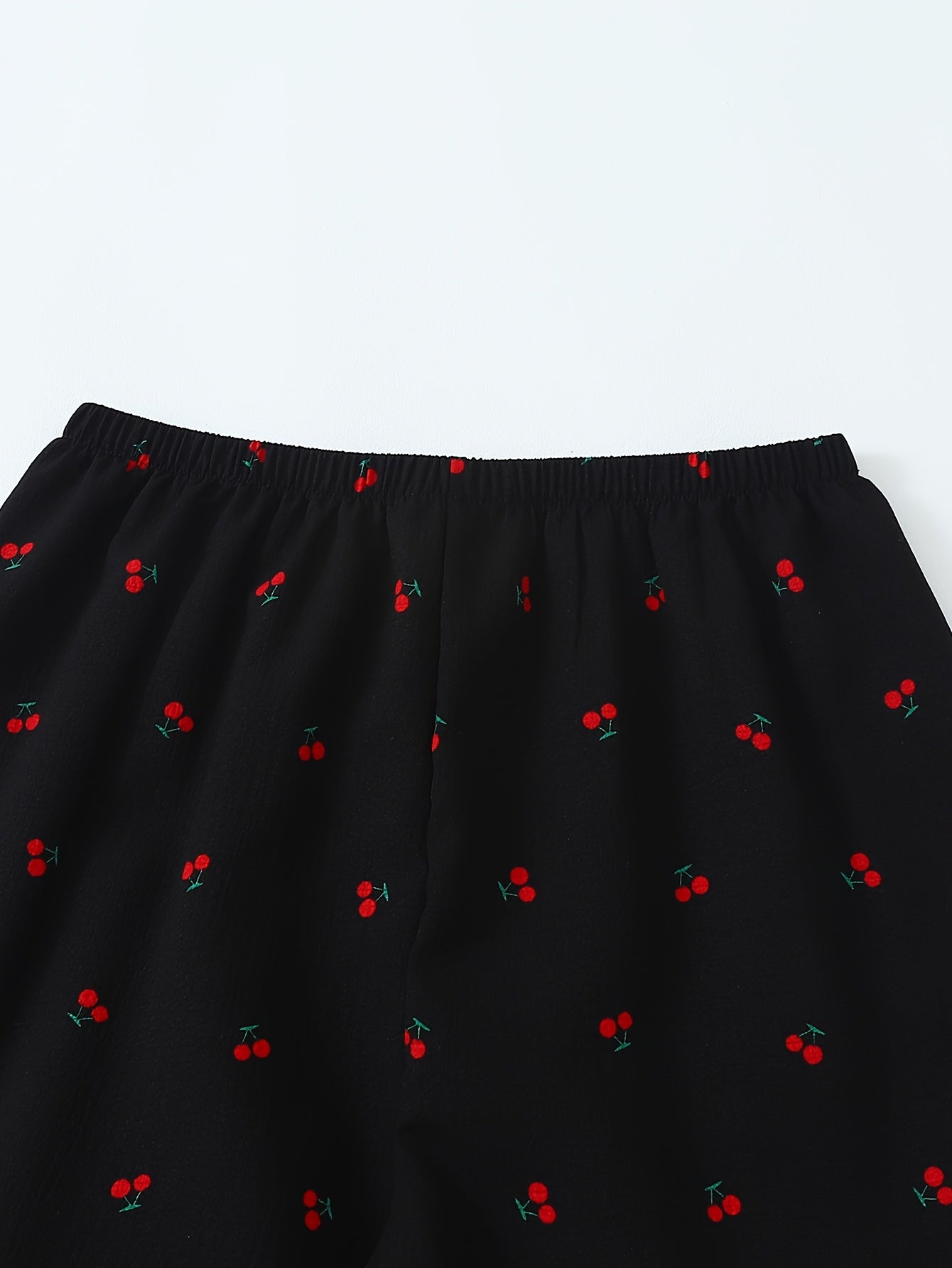 Red Cherry Print Pajama Set (Half Sleeves)