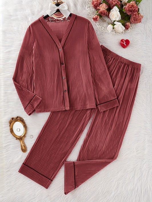 Sweet kitty velvet Pajamas set