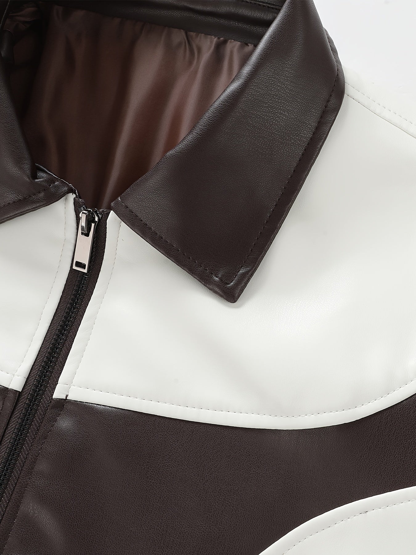 Italian bikers Jacket (White Coffee)