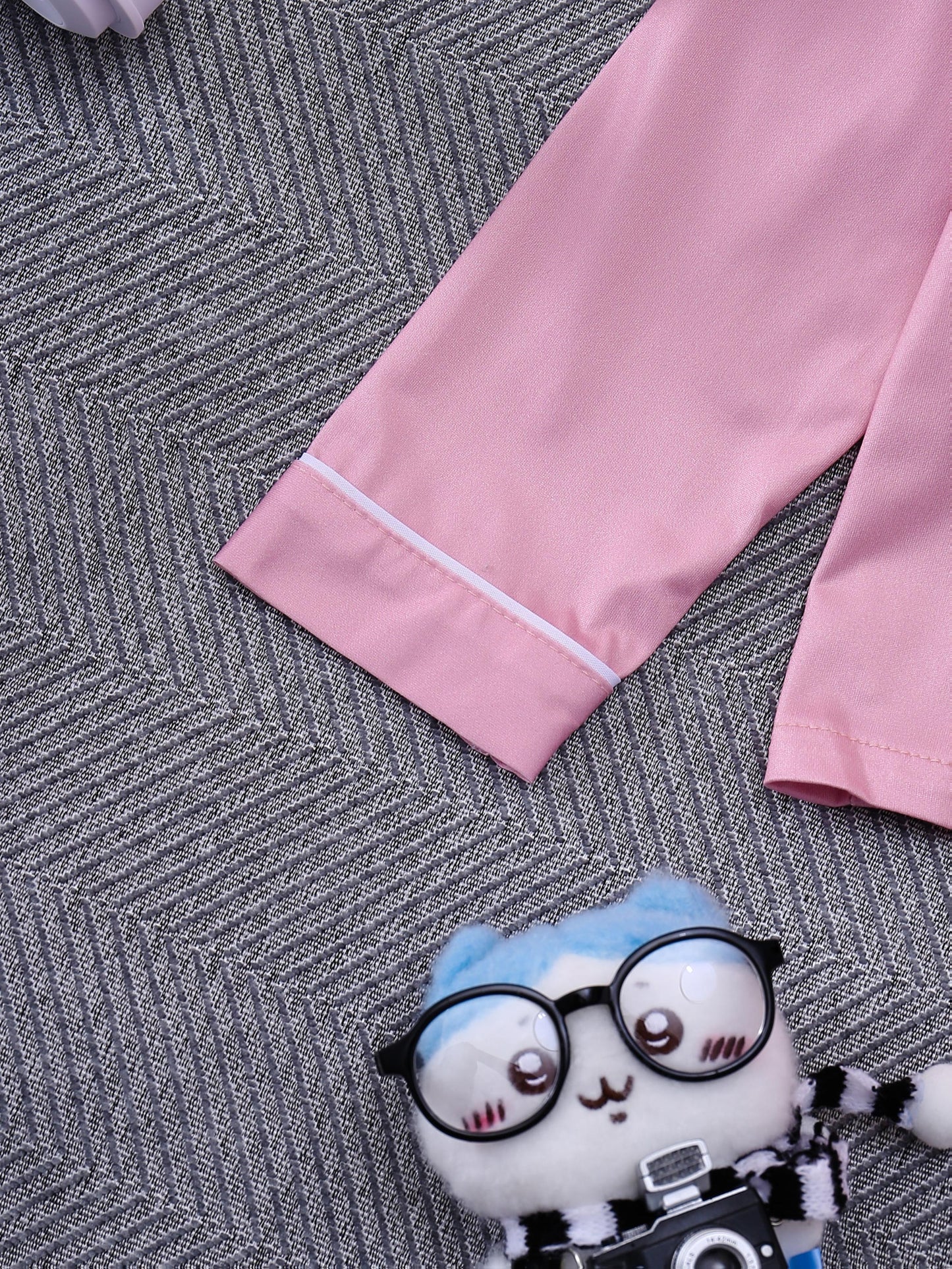 Solid Pink Kids Pajama Set