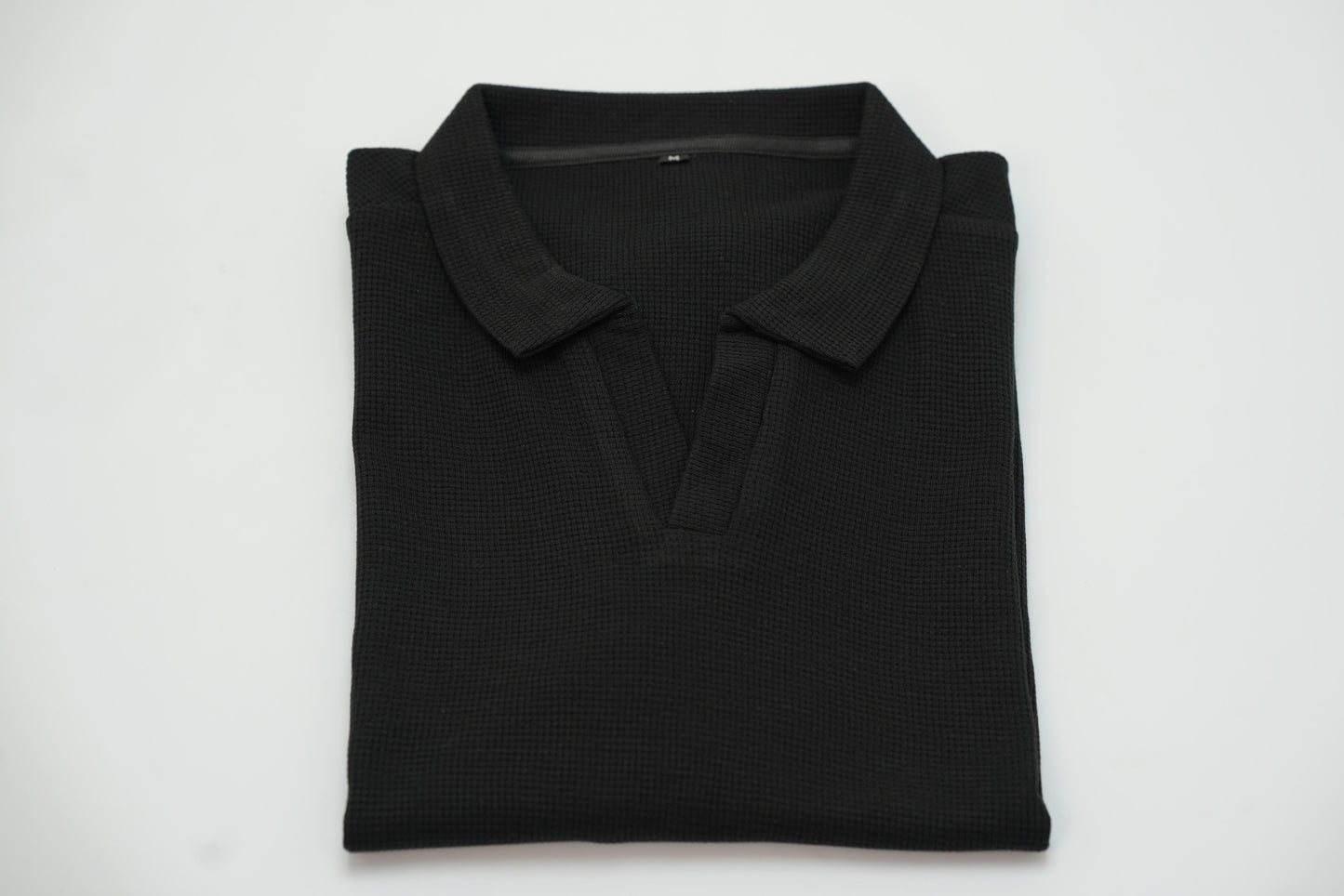 Knitted polo- Black