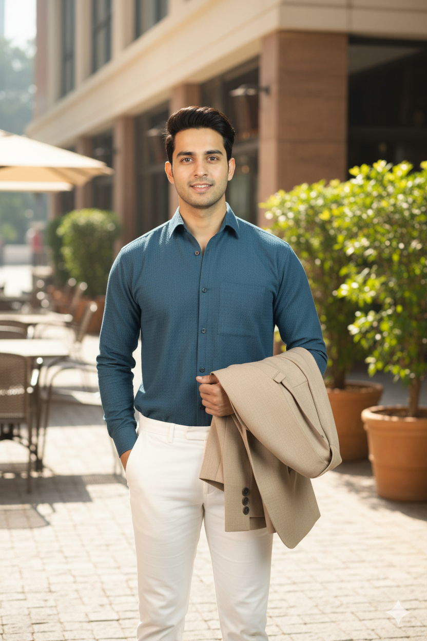 Muslin Long sleeves shirt- zinc