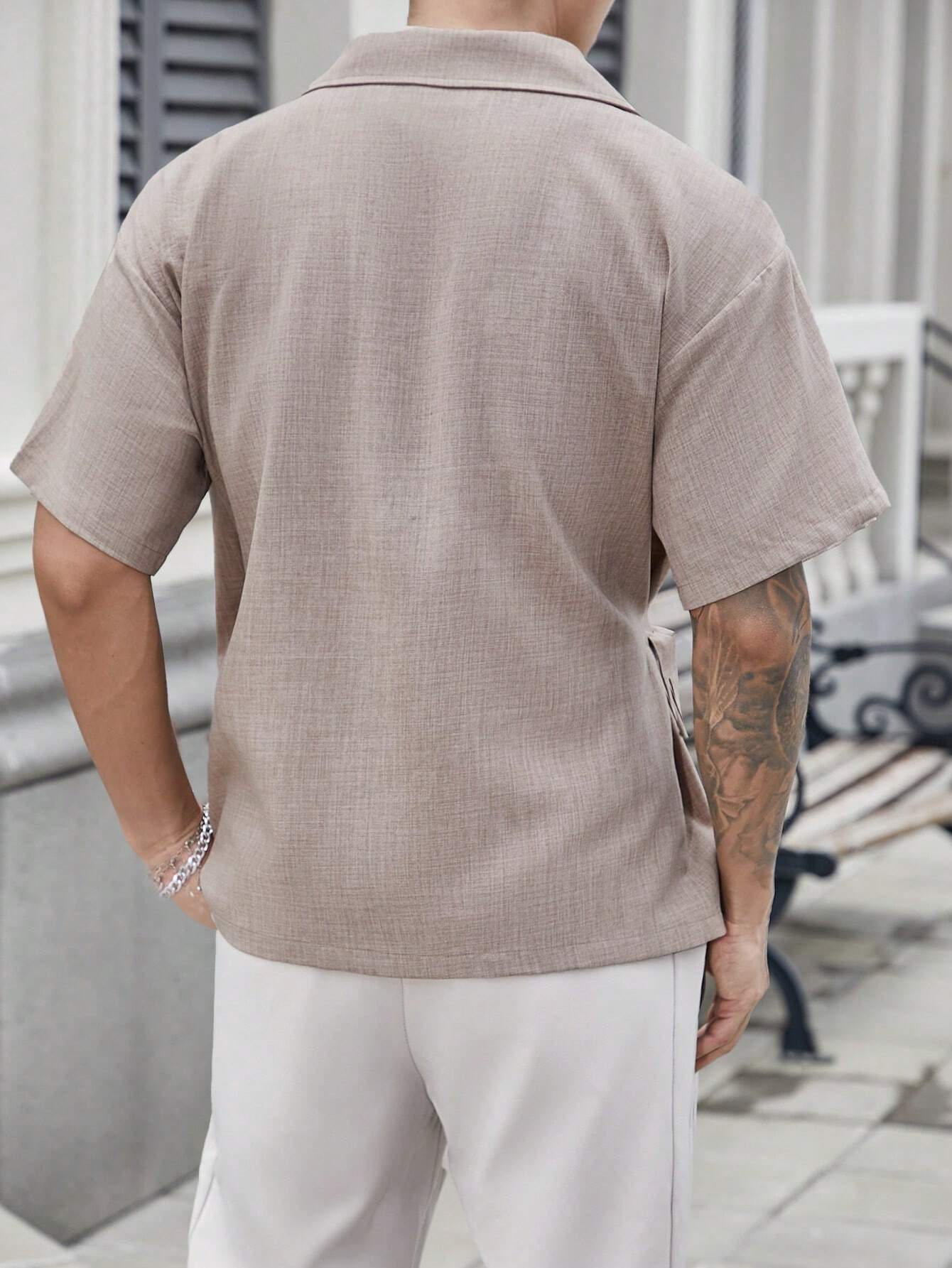Italian style shirt  (Light Brown)