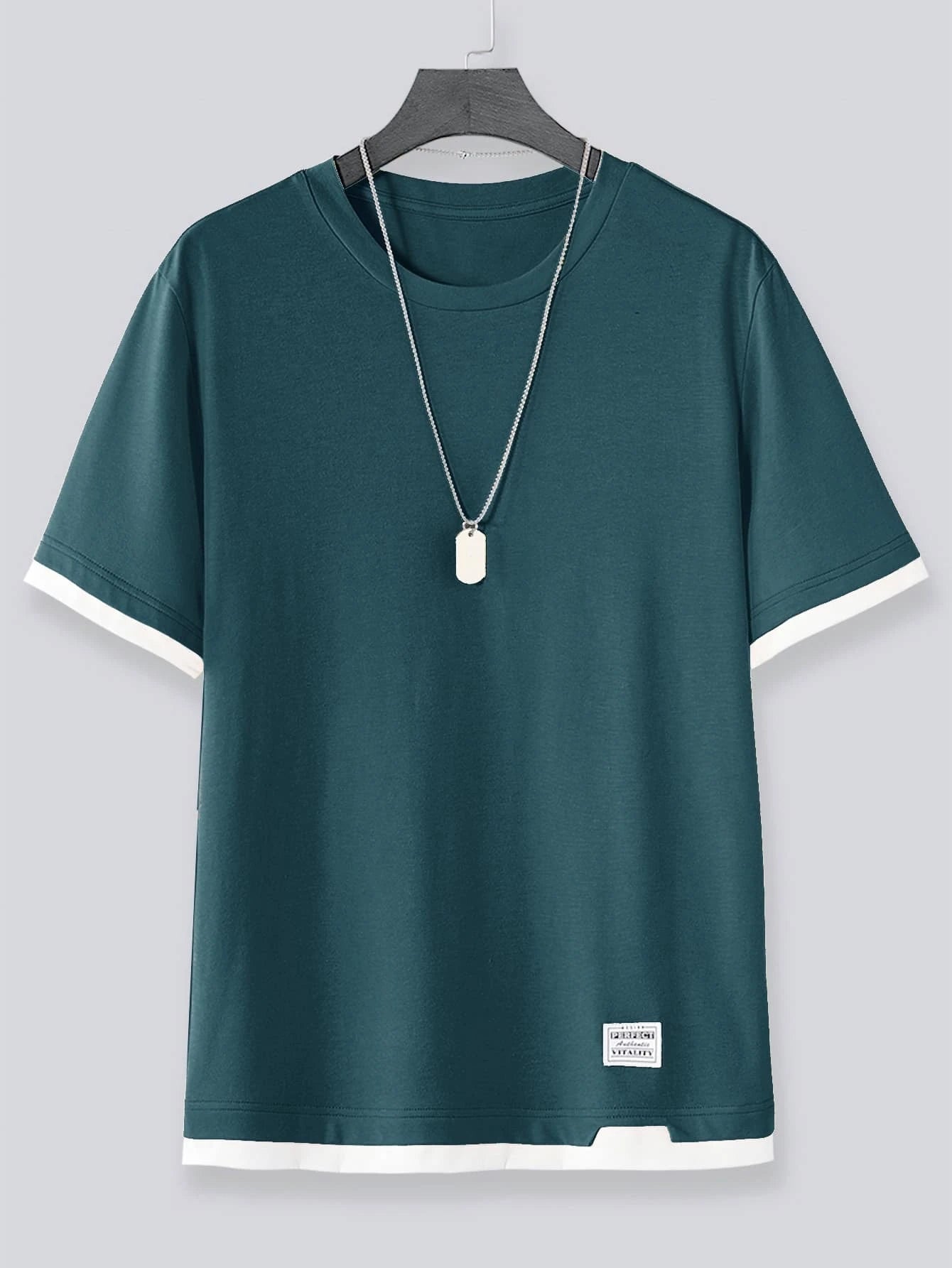 Trim tee for men (Dark Green)