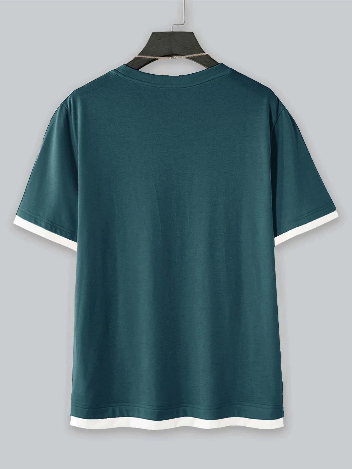 Trim tee for men (Dark Green)