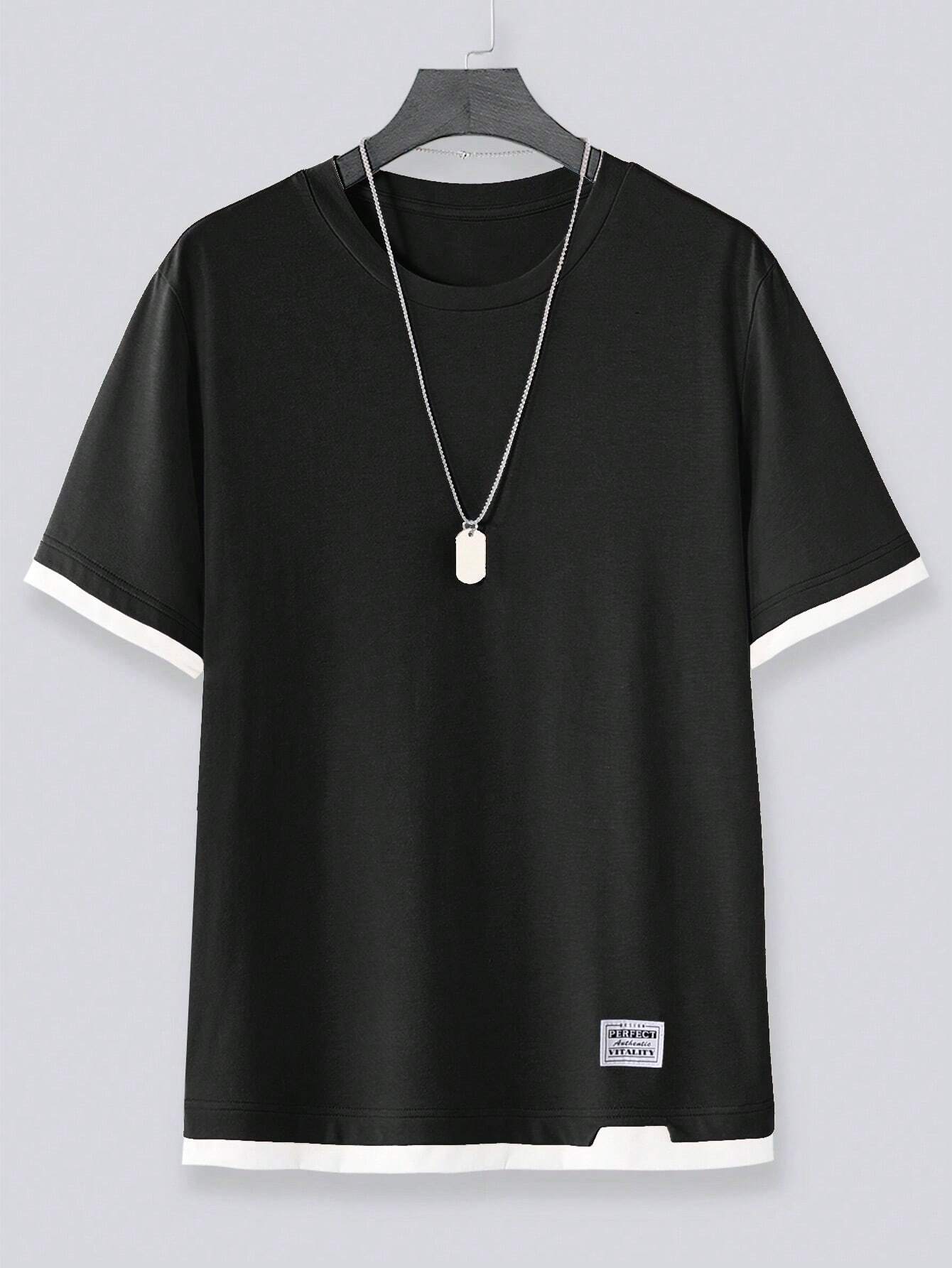 Trim tee for men (Black)