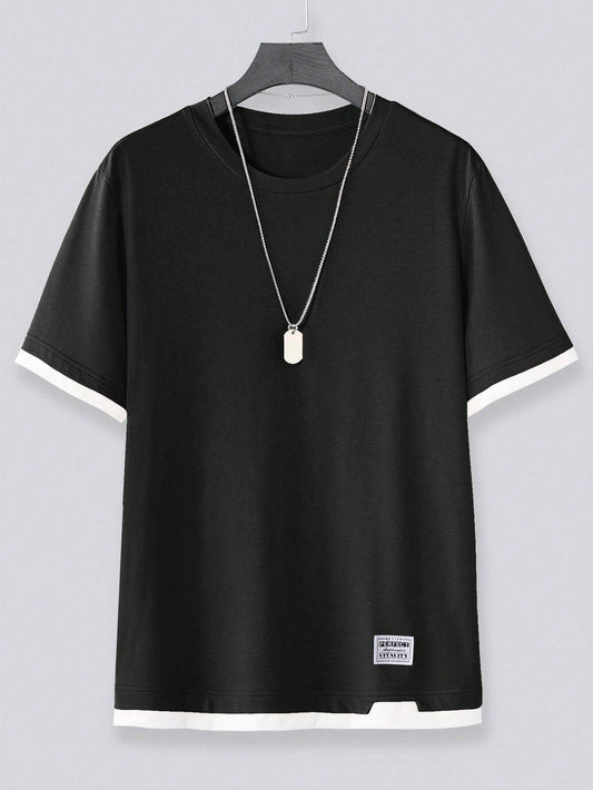 Trim tee for men (Black)