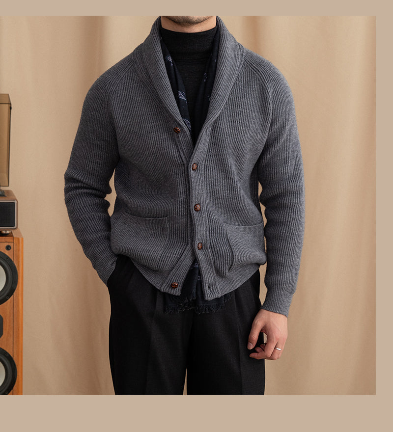 Cardigan Winter Sweatercoat-Grey