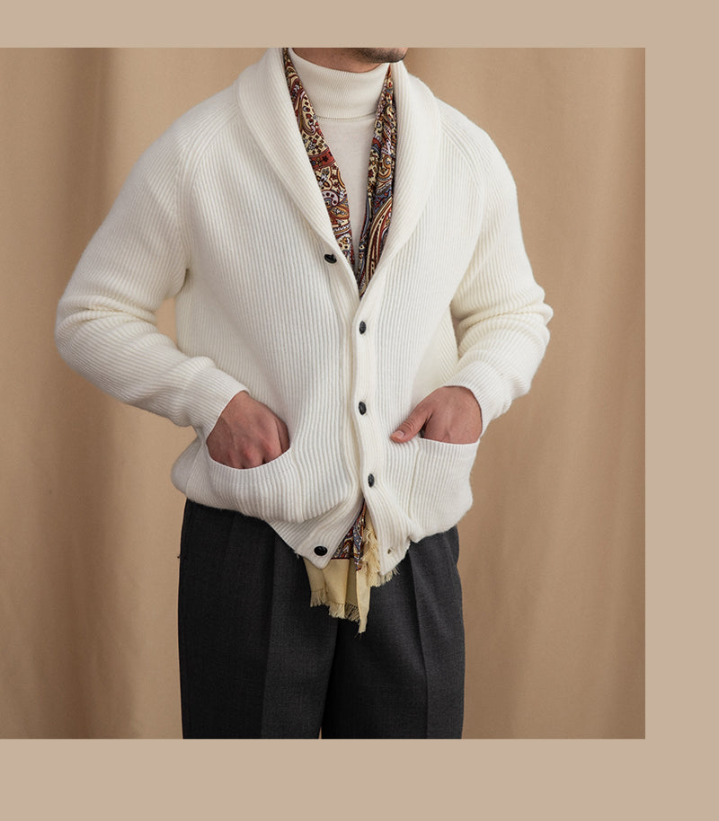 Cardigan Winter Sweatercoat-Off White