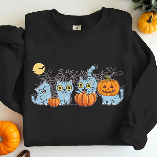 Cat sweatshirt for women (Black)