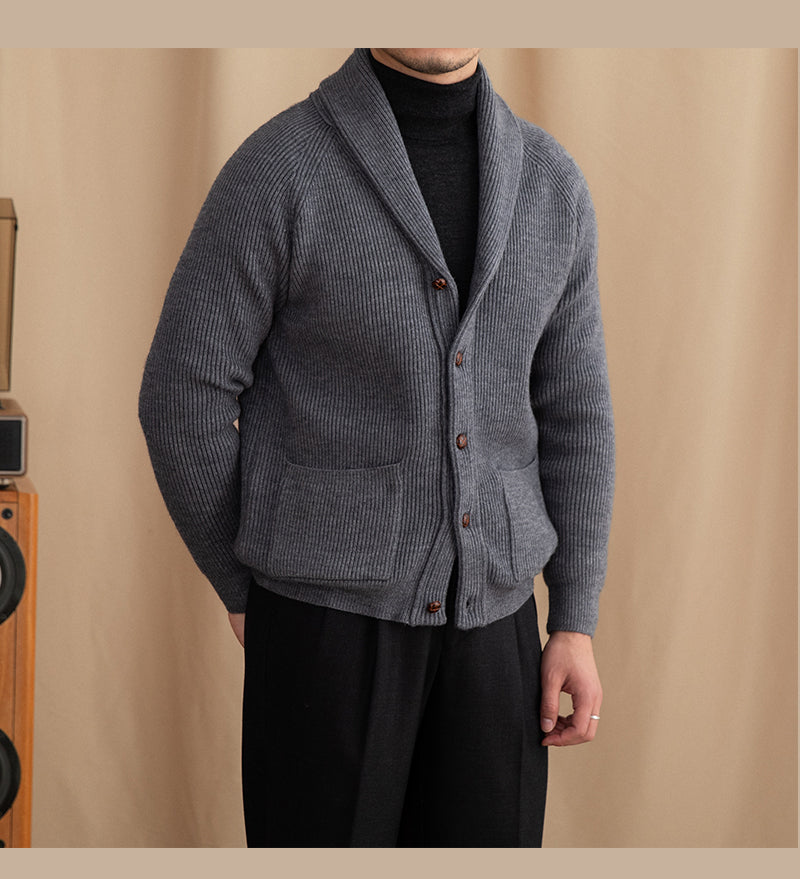 Cardigan Winter Sweatercoat-Grey