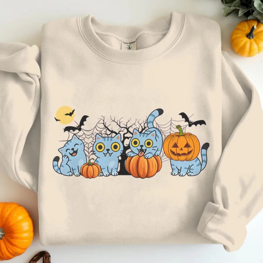 Cat sweatshirt for women (Khaki)