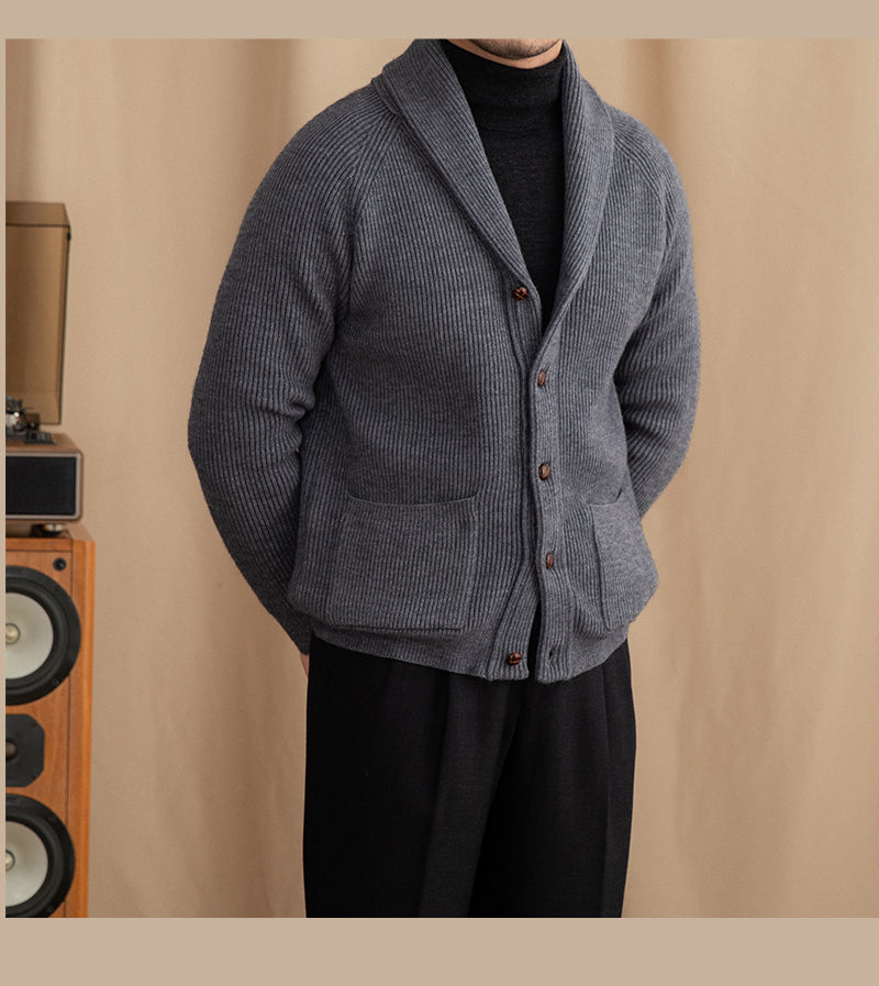 Cardigan Winter Sweatercoat-Grey