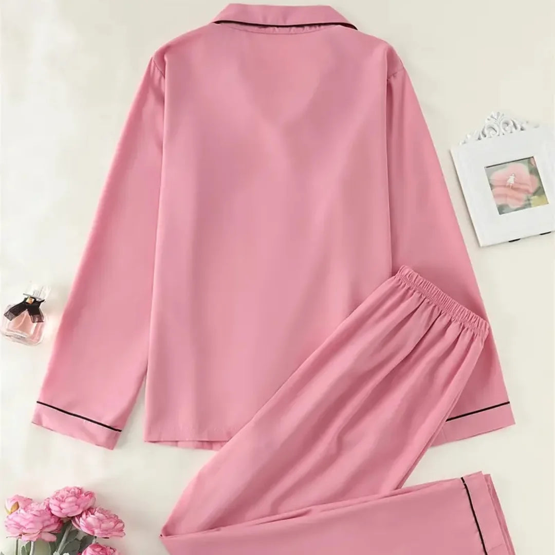 Classic Solid pajama Set (Pink)